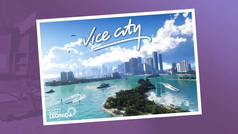 Vice City kartpostalı (resmi görsel)